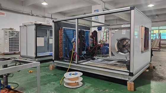 Wodochłodzony z bezpośrednim rozszerzeniem Typ poziomy Dachpackaged Unit Oczyszczanie powietrza HAVC
