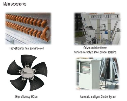 Niestandardowy projekt suchego chłodnicy radiatora zdalnego 42000m3/h do chłodzenia silnika Genset