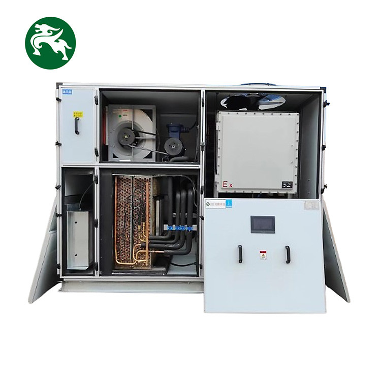 Komercyjny ciężko napędzany system inteligencji świeżego powietrza HVAC zestaw na dachu w jednym z cewką chłodzącą